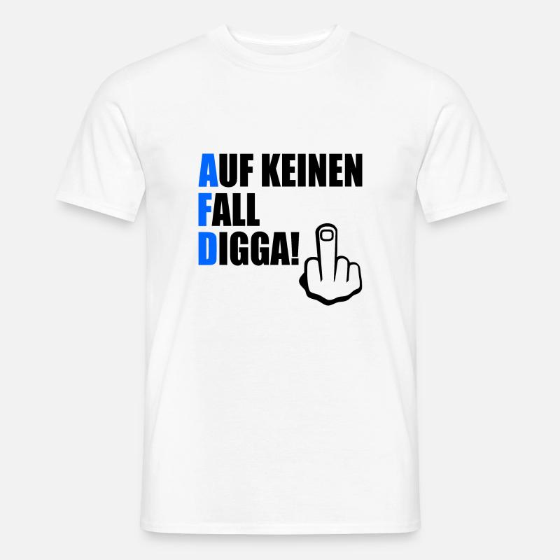 auf keinen fall digga - Männer T-Shirt - Weiß