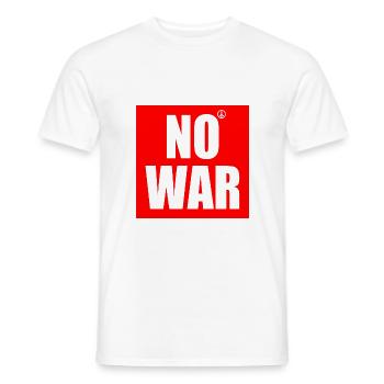 No war - Men's T-Shirt - white - Front - AI Model Male 178 dark (178cm)