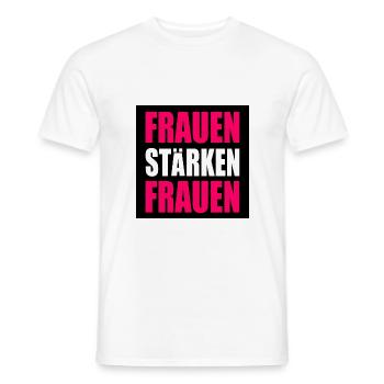 frauen stärken frauen - Männer T-Shirt - Weiß - Vorne - AI Model Male 178 dark (178cm)