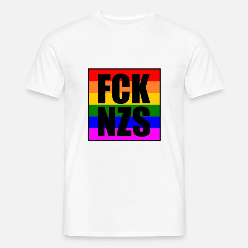 Fck nzs - Männer T-Shirt - Weiß