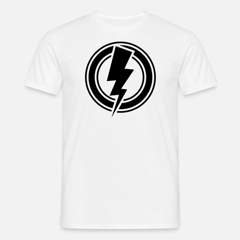 Blitz Symbol - Männer T-Shirt - Weiß