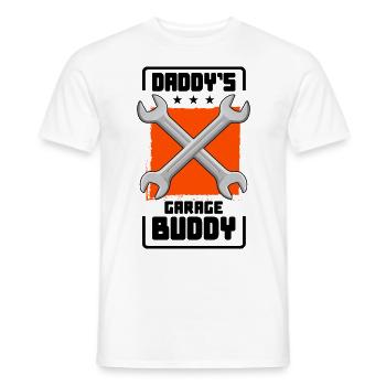 Daddy Garage Buddy Car Mechanic Vehicle Technician - Männer T-Shirt - Weiß - Vorne - AI Model Male 178 dark (178cm)