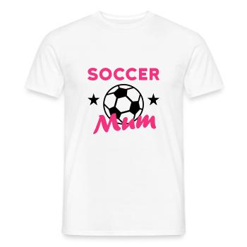 Soccer mum (stars, football) - Men's T-Shirt - white - Front - AI Model Male 178 dark (178cm)