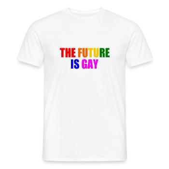 L’avenir est gay - T-shirt homme - blanc - Devant - AI Model Male 178 dark (178cm)