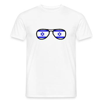 Israel - T-shirt homme - blanc - Devant - AI Model Male 178 dark (178cm)