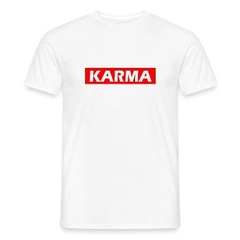 Karma - T-shirt homme - blanc - Devant - AI Model Male 178 dark (178cm)