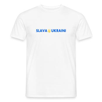 Slava ukraini - Männer T-Shirt - Weiß - Vorne - AI Model Male 178 dark (178cm)