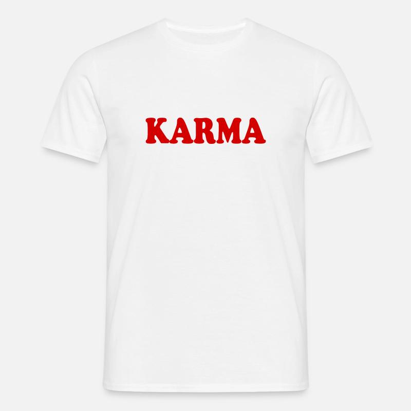 Karma - Männer T-Shirt - Weiß