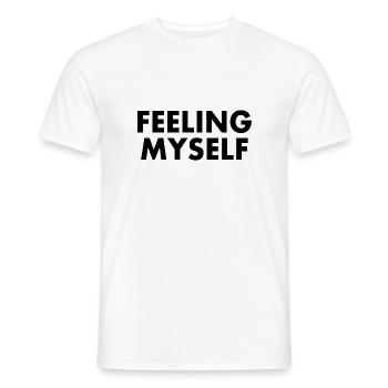 feeling myself - Männer T-Shirt - Weiß - Vorne - AI Model Male 178 dark (178cm)