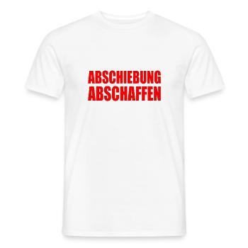 Abschiebung abschaffen - Männer T-Shirt - Weiß - Vorne - AI Model Male 178 dark (178cm)