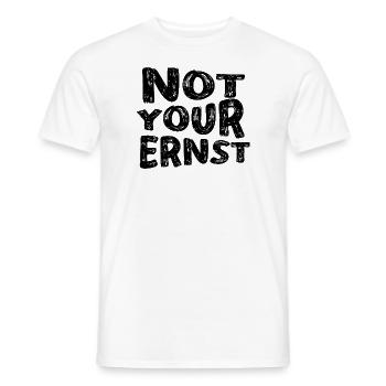 Not Your Ernst - T-shirt homme - blanc - Devant - AI Model Male 178 dark (178cm)