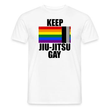 Keep Jiu Jitsu Gay - Männer T-Shirt - Weiß - Vorne - AI Model Male 178 dark (178cm)