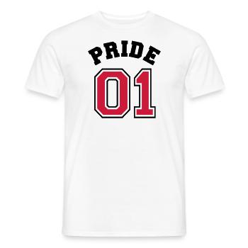 Pride 01 - Stolz - Schwule und Lesben - Homo Ehe - Männer T-Shirt - Weiß - Vorne - AI Model Male 178 dark (178cm)
