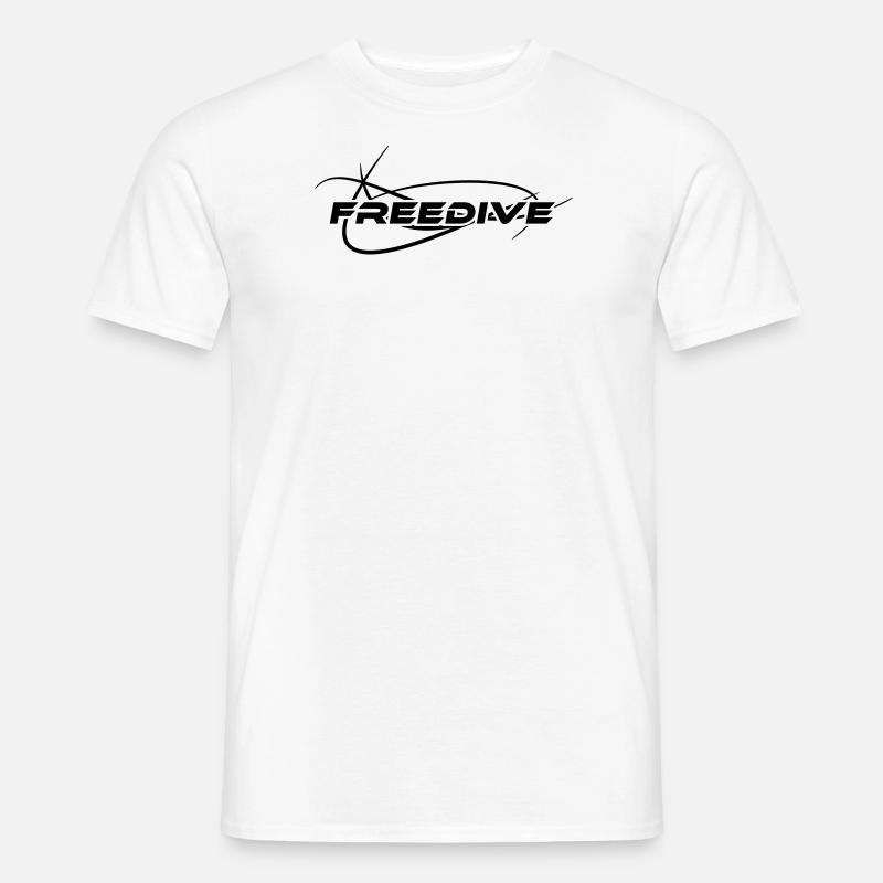 Freedive Design - Männer T-Shirt - Weiß