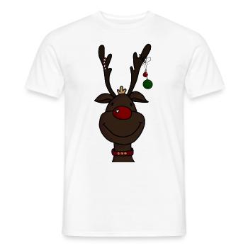 Rennes Noël Cadeau De Noël Noël - T-shirt homme - blanc - Devant - AI Model Male 178 dark (178cm)