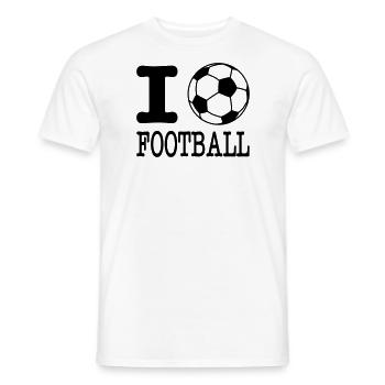 i love football with ball - T-shirt homme - blanc - Devant - AI Model Male 178 dark (178cm)