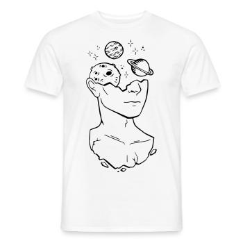 Galaxy Face Men in Space - Männer T-Shirt - Weiß - Vorne - AI Model Male 178 dark (178cm)