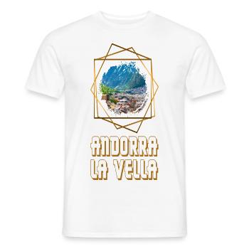 Andorra La Vella Stadt Skyline Heimat Liebe Berge - Männer T-Shirt - Weiß - Vorne - AI Model Male 178 dark (178cm)