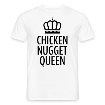 Chicken Nuggets Queen Fast Food birthday Funny - Men's T-Shirt - white - Front - AI Model Male 178 dark (178cm)