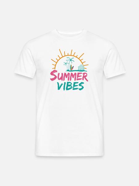 Summer Vibes - Männer T-Shirt - Weiß