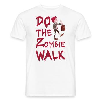Do The Zombie Walk Horror Halloween Undead Corpse - Men's T-Shirt - white - Front - AI Model Male 178 dark (178cm)