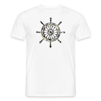 Schrauben-Steuerrad (wrakbraun) - Männer T-Shirt - Weiß - Vorne - AI Model Male 178 dark (178cm)
