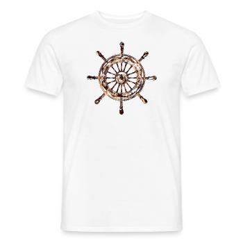 Schrauben-Steuerrad (rostbraun) - Männer T-Shirt - Weiß - Vorne - AI Model Male 178 dark (178cm)