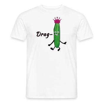 Drag Queen, Reine, Concombre - T-shirt homme - blanc - Devant - AI Model Male 178 dark (178cm)