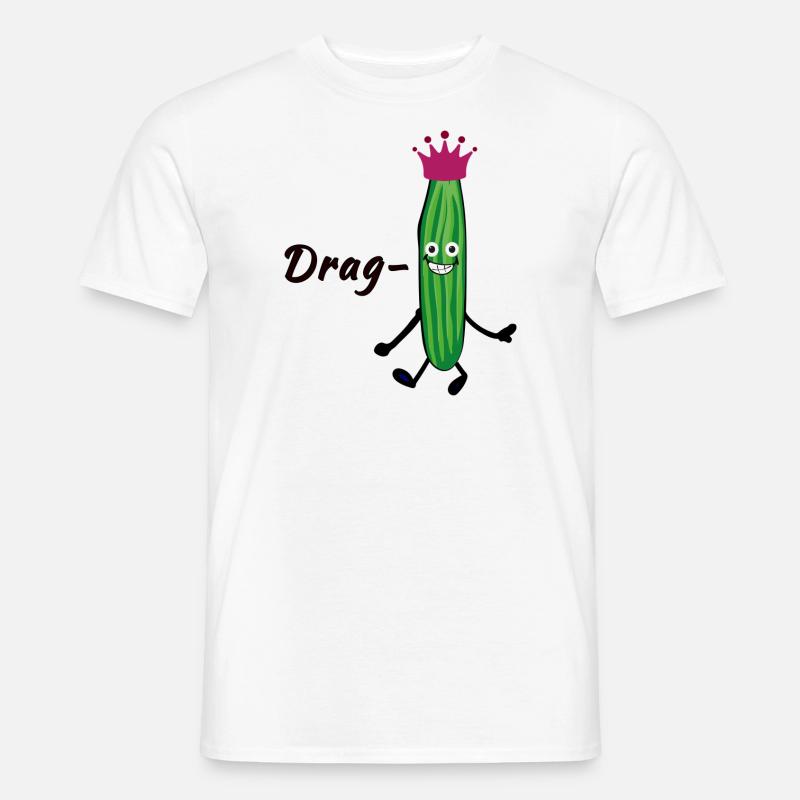 Dragqueen, Queen, Gurke - Männer T-Shirt - Weiß