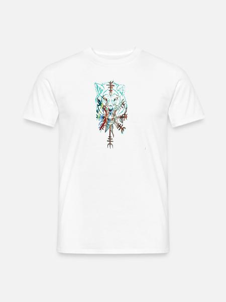 Wolf, Vikings, Teutons, Asgard, Midgard,Valhalla - Men's T-Shirt - white