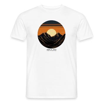 Celestial Dance 2024: America's Solar Spectacle - Men's T-Shirt - white - Front - AI Model Male 178 dark (178cm)