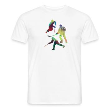 Eishockey, Hockey, Graffiti, bunt, stencil - Männer T-Shirt - Weiß - Vorne - AI Model Male 178 dark (178cm)
