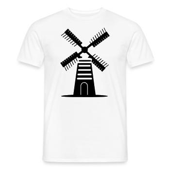 moulin a vent - T-shirt homme - blanc - Devant - AI Model Male 178 dark (178cm)