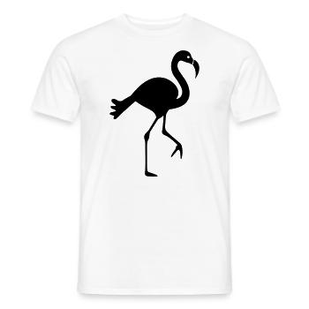 flamant rose - T-shirt homme - blanc - Devant - AI Model Male 178 dark (178cm)