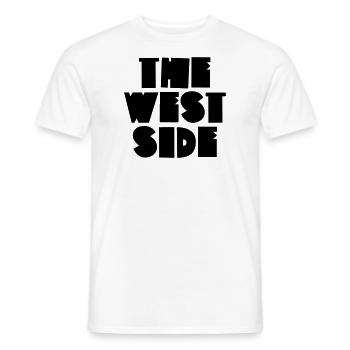 Le côté ouest - T-shirt homme - blanc - Devant - AI Model Male 178 dark (178cm)