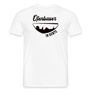 Ofenbauer in Rente Rentenbeginn Heizungsbau Chef - Männer T-Shirt - Weiß - Vorne - AI Model Male 178 dark (178cm)