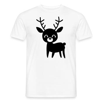 Hirsch - Männer T-Shirt - Weiß - Vorne - AI Model Male 178 dark (178cm)