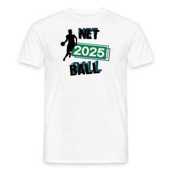 Netball Spieler Team Turnier Mannschaft in 2025 - Männer T-Shirt - Weiß - Vorne - AI Model Male 178 dark (178cm)