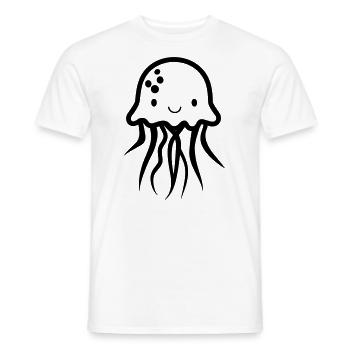 Jellyfish - Men's T-Shirt - white - Front - AI Model Male 178 dark (178cm)