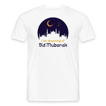 Eid Mubarak Halbmond Islam Ramadan - Männer T-Shirt - Weiß - Vorne - AI Model Male 178 dark (178cm)