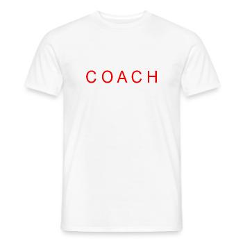 Coach - Men's T-Shirt - white - Front - AI Model Male 178 dark (178cm)