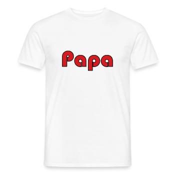 PAPY. FÊTE DES PÈRES. BONNE FÊTE PAPY. JE T'AIME. - T-shirt homme - blanc - Devant - AI Model Male 178 dark (178cm)
