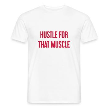 Se démener pour ce muscle - T-shirt homme - blanc - Devant - AI Model Male 178 dark (178cm)