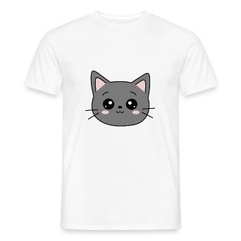 Black Cat Cat Sweet Kitten Christmas Gift - Men's T-Shirt - white - Front - AI Model Male 178 dark (178cm)