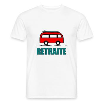 RETIREMENT. HAPPY RETIREMENT. HAPPY RETIREMENT - Men's T-Shirt - white - Front - AI Model Male 178 dark (178cm)