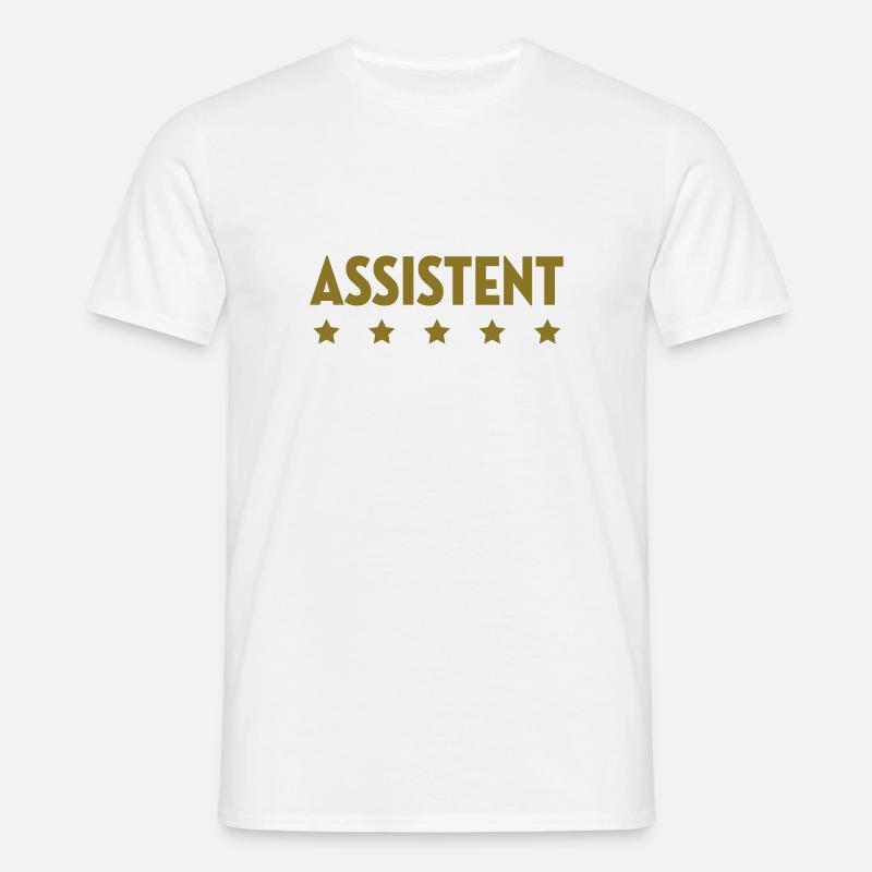 Assistent - Assistentin - Mitarbeiter - Chef - Männer T-Shirt - Weiß