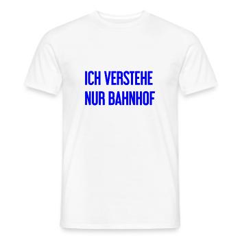 Je ne comprends que la gare - T-shirt homme - blanc - Devant - AI Model Male 178 dark (178cm)