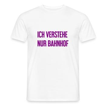 Je ne comprends que la gare - T-shirt homme - blanc - Devant - AI Model Male 178 dark (178cm)