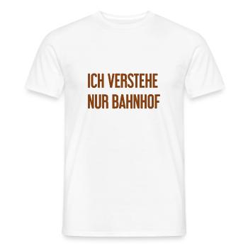 Je ne comprends que la gare - T-shirt homme - blanc - Devant - AI Model Male 178 dark (178cm)
