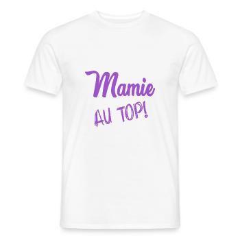 MAMA. OMA - Männer T-Shirt - Weiß - Vorne - AI Model Male 178 dark (178cm)